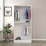 Hanah Home Armario Kale Glass Black - 210 Blanco y Negro